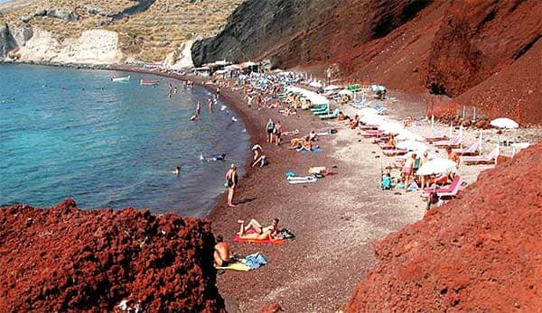 Červená pláž Santorini